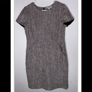 Boden Tweed Shift Dress Pockets Hidden Zip EUC 12